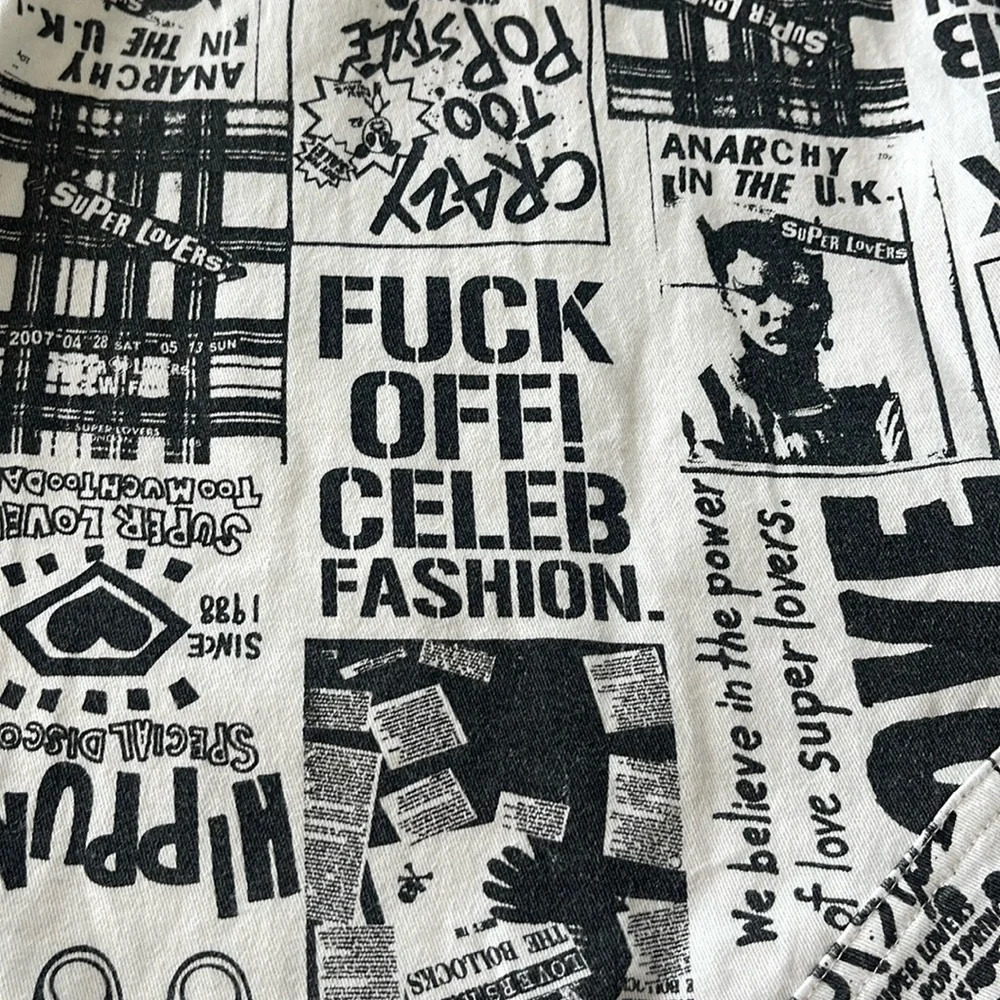 Vintage Super Lovers drop crotch 30 newspaper gothic pop punk rock streetwear - Picture 6 of 17